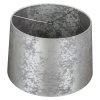 Fenchel Shades 13 in. Top Diameter x 15 in. Bottom Diameter x 10 in. Slant Empire Lamp Shade - Couture Crushed Sterling by FenchelShades.com -AMAX LIGHTING Shop gray nickel fenchelshades com lamp shades 13 15 10 w c cste re 64 1000