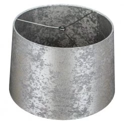 Fenchel Shades 13 in. Top Diameter x 15 in. Bottom Diameter x 10 in. Slant Empire Lamp Shade - Couture Crushed Sterling by FenchelShades.com