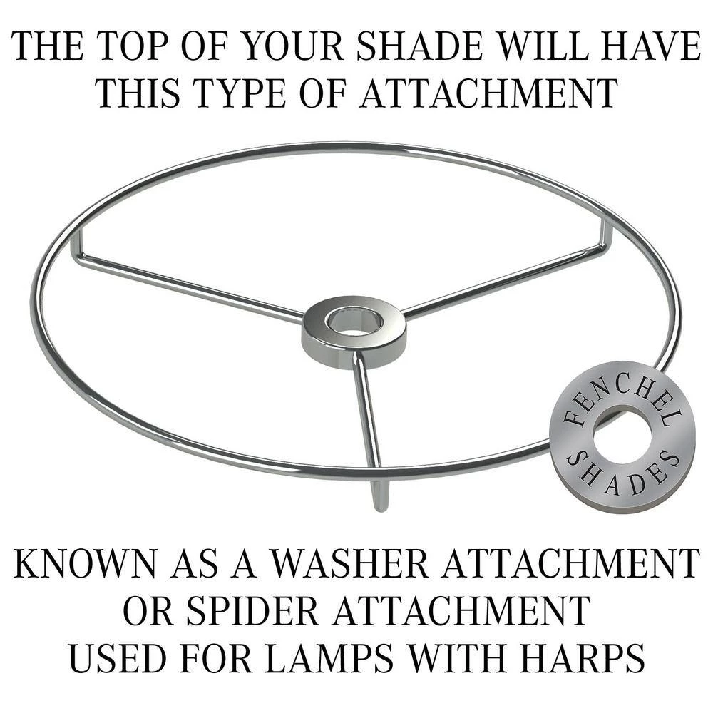 17 in. W x 8 in. H Shadow/Nickel Hardware Drum Lamp Shade by FenchelShades.com 6 17 in. W x 8 in. H Shadow/Nickel Hardware Drum Lamp Shade by FenchelShades.com - Image 4