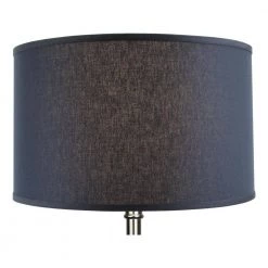 18 in. Top Diameter x 18 in. Bottom Diameter x 11 in. H Linen Charcoal Drum Lamp Shade by FenchelShades.com -AMAX LIGHTING Shop gray nickel fenchelshades com lamp shades 18 18 11 w l cha 4f 1000