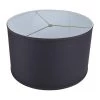 18 in. Top Diameter x 18 in. Bottom Diameter x 11 in. H Linen Charcoal Drum Lamp Shade by FenchelShades.com -AMAX LIGHTING Shop gray nickel fenchelshades com lamp shades 18 18 11 w l cha 64 1000