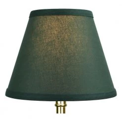 5 in. Top Diameter x 9 in. Bottom Diameter x 7 in. Slant Linen Hunter Green Empire Lamp Shade by FenchelShades.com -AMAX LIGHTING Shop green brass fenchelshades com lamp shades 5 9 7 bbr l hun 4f 1000