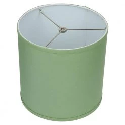 10.5 in. W x 10.5 in. H Celadon/Nickel Hardware Drum Lamp Shade by FenchelShades.com