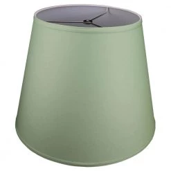 11 in. Top Diameter x 17 in. Bottom Diameter x 13 in. Slant Linen Celadon Empire Lamp Shade by FenchelShades.com