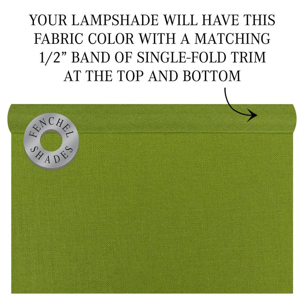 11 in. Top Diameter x 17 in. Bottom Diameter x 13 in. Slant Linen Peridot Empire Lamp Shade by FenchelShades.com 7 11 in. Top Diameter x 17 in. Bottom Diameter x 13 in. Slant Linen Peridot Empire Lamp Shade by FenchelShades.com - Image 5