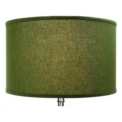 18 in. Top Diameter x 18 in. Bottom Diameter x 11 in. H Linen Avocado Drum Lamp Shade by FenchelShades.com -AMAX LIGHTING Shop green nickel fenchelshades com lamp shades 18 18 11 w l avo 4f 1000