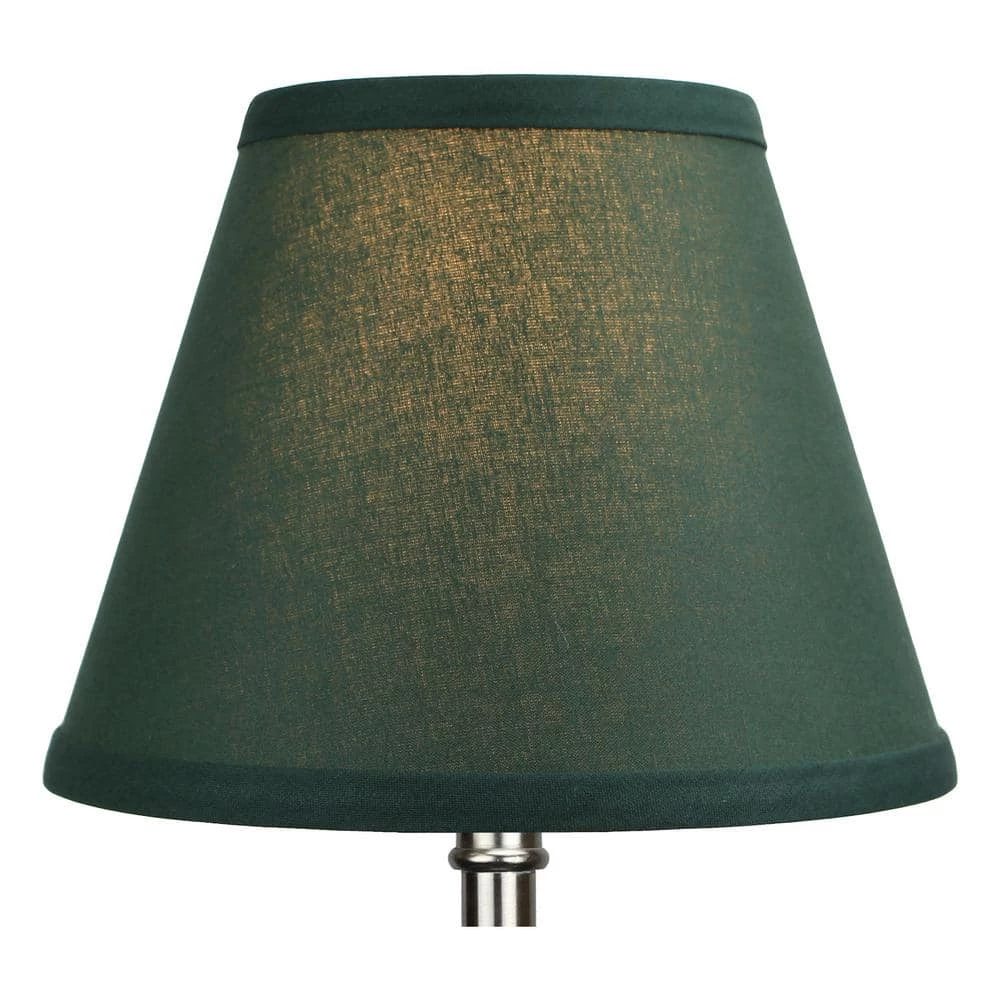 Fenchel Shades 5 in. Top Diameter x 9 in. Bottom Diameter x 7 in. Slant, Empire Lamp Shade - Linen Hunter Green by FenchelShades.com 5 Fenchel Shades 5 in. Top Diameter x 9 in. Bottom Diameter x 7 in. Slant, Empire Lamp Shade - Linen Hunter Green by FenchelShades.com - Image 3