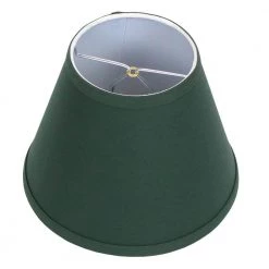 Fenchel Shades 5 in. Top Diameter x 9 in. Bottom Diameter x 7 in. Slant, Empire Lamp Shade - Linen Hunter Green by FenchelShades.com