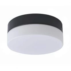 LED-9 9 in. x 3.5 in. 1-Light Matte Black Integrated LED Flush Mount by AMAX LIGHTING