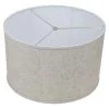 18 in. Top Diameter x 18 in. Bottom Diameter x 11 in. H Designer Linen Oatmeal Drum Lamp Shade by FenchelShades.com