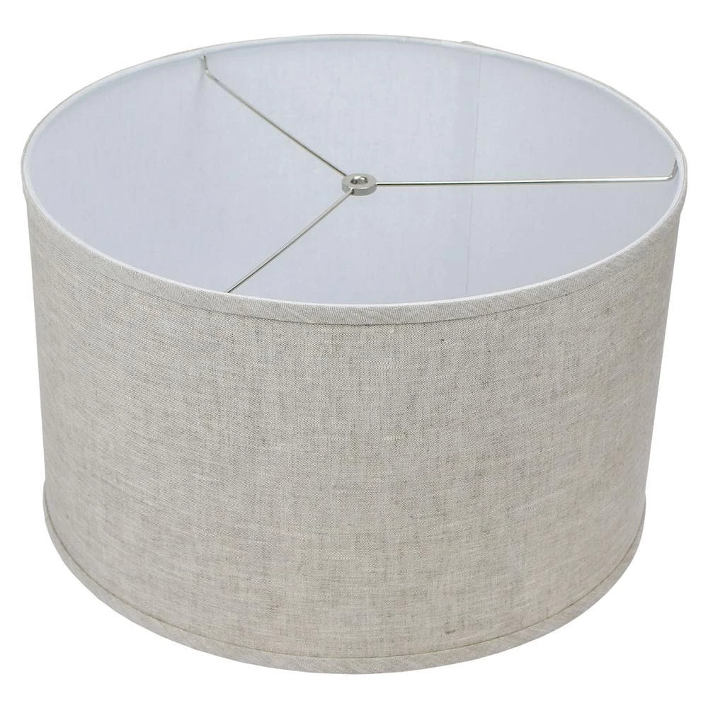 18 in. Top Diameter x 18 in. Bottom Diameter x 11 in. H Designer Linen Oatmeal Drum Lamp Shade by FenchelShades.com 3 18 in. Top Diameter x 18 in. Bottom Diameter x 11 in. H Designer Linen Oatmeal Drum Lamp Shade by FenchelShades.com
