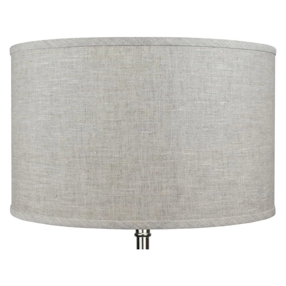 18 in. Top Diameter x 18 in. Bottom Diameter x 11 in. H Designer Linen Oatmeal Drum Lamp Shade by FenchelShades.com 4 18 in. Top Diameter x 18 in. Bottom Diameter x 11 in. H Designer Linen Oatmeal Drum Lamp Shade by FenchelShades.com - Image 2