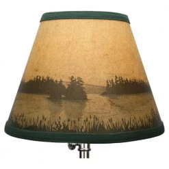 5 in. Top Diameter x 9.5 in. Bottom Diameter x 7 in. Slant Lakescape Empire Lamp Shade by FenchelShades.com -AMAX LIGHTING Shop multicolored nickel fenchelshades com lamp shades 5 9 5 7 w ps434x 4f 1000