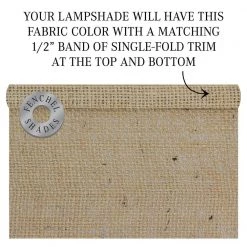 Fenchel Shades 12 in. Width x 7.25 in. Height Natural Burlap/Brass Chimney Empire Lamp Shade by FenchelShades.com -AMAX LIGHTING Shop natural burlap brass chimney attachment fenchelshades com lamp shades 5 12 8 c2br b nat 44 1000