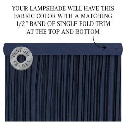 12 in. Width x 8.25 in. Height Navy Blue Mushroom Pleat/Brass Hardware Coolie Lamp Shade by FenchelShades.com -AMAX LIGHTING Shop navy blue mushroom pleat brass finish fenchelshades com lamp shades 5 12 9 wbr pm nav 44 1000