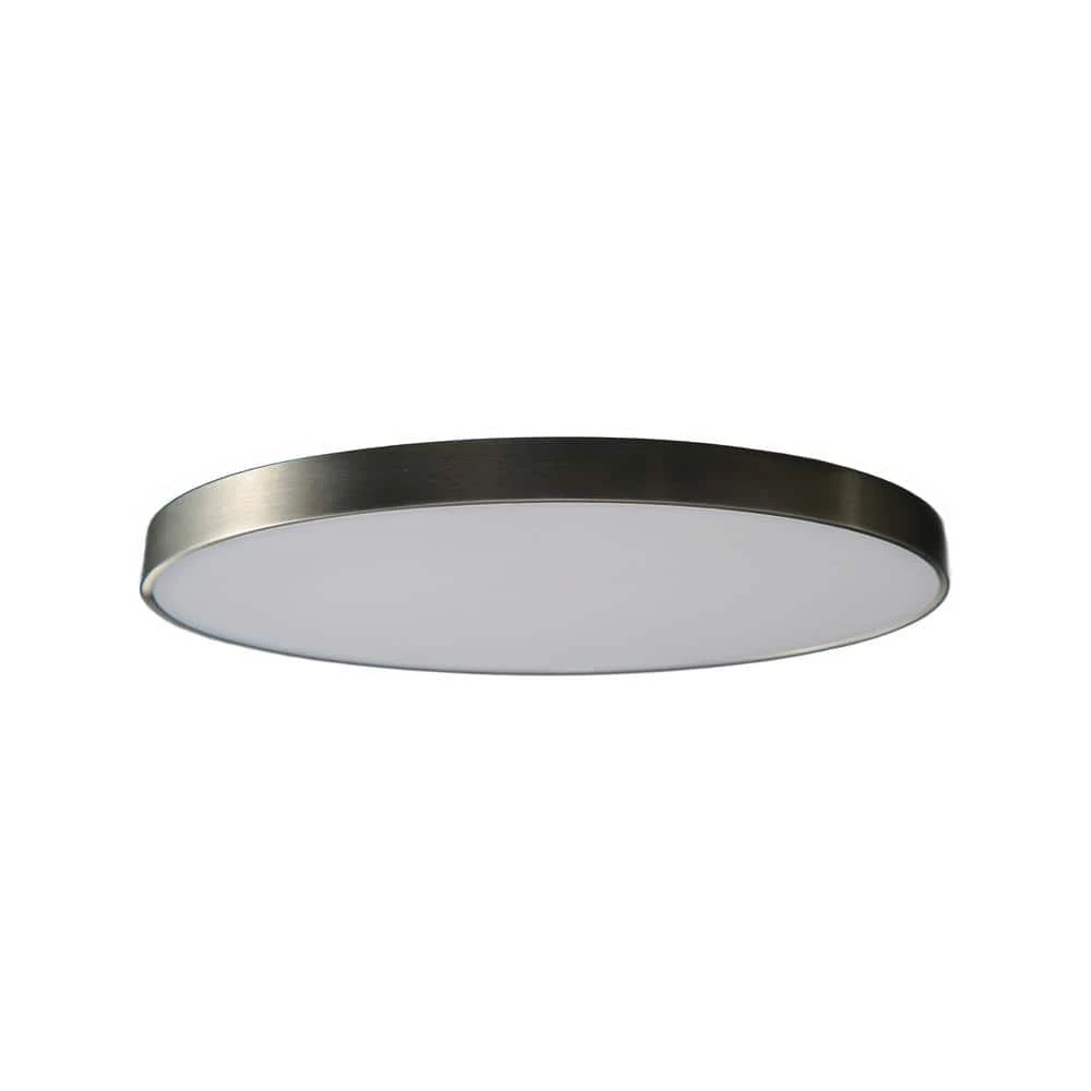 Convex 5 in. 1-Light Brushed Nickel LED Flush Mount by AMAX LIGHTING 3 Convex 5 in. 1-Light Brushed Nickel LED Flush Mount by AMAX LIGHTING