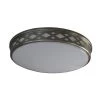 Diamond Lattice 10 in. 1-Light Nickel LED Flush Mount 4000k by AMAX LIGHTING