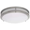 JR 14 in. 1-Light Nickel LED Flush Mount Light 3000K by AMAX LIGHTING -AMAX LIGHTING Shop nickel amax lighting flush mount lights led jr002lnkl w 64 1000