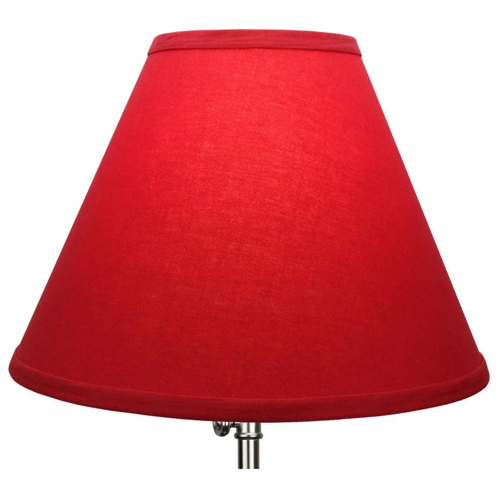 Fenchel Shades 12 in. Width x 8.25 in. Height Rich Red/Nickel Finish Empire Lamp Shade by FenchelShades.com 5 Fenchel Shades 12 in. Width x 8.25 in. Height Rich Red/Nickel Finish Empire Lamp Shade by FenchelShades.com - Image 3