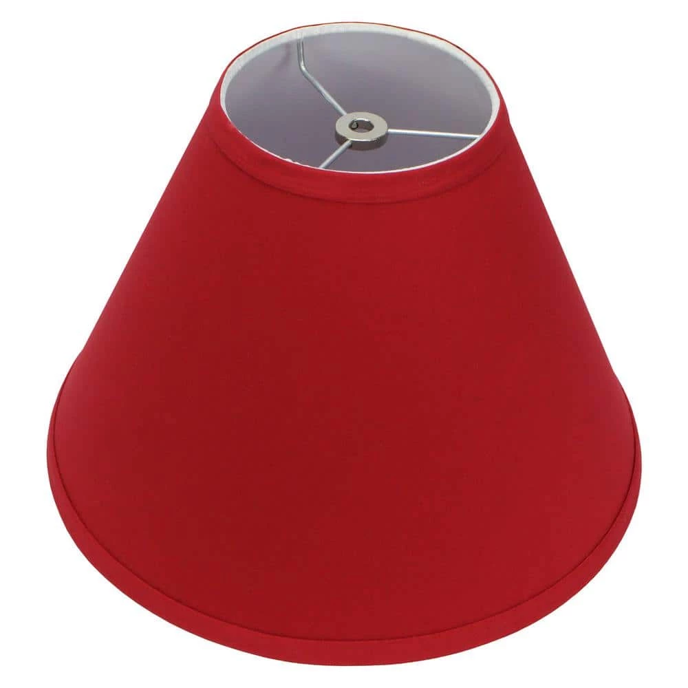 Fenchel Shades 12 in. Width x 8.25 in. Height Rich Red/Nickel Finish Empire Lamp Shade by FenchelShades.com 3 Fenchel Shades 12 in. Width x 8.25 in. Height Rich Red/Nickel Finish Empire Lamp Shade by FenchelShades.com