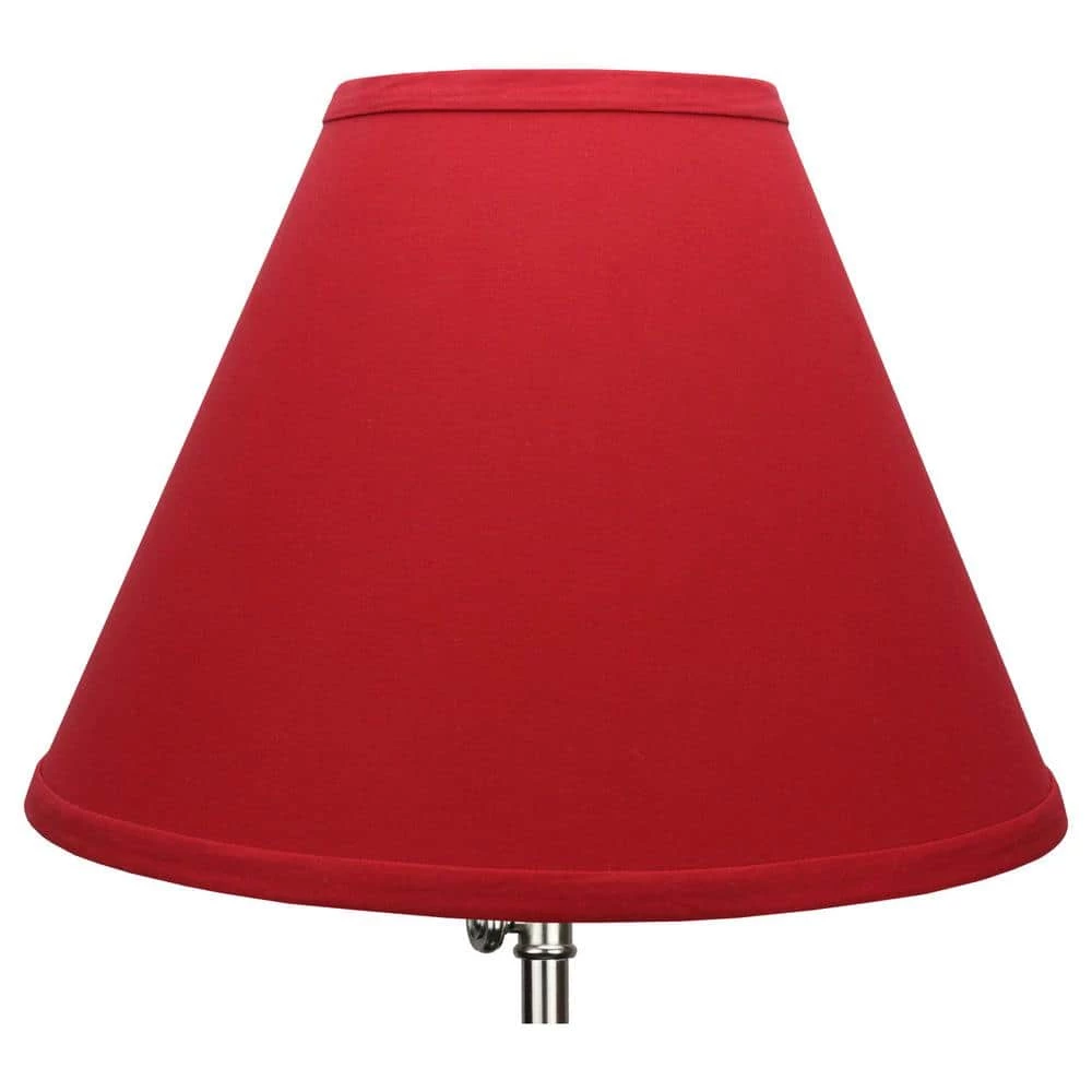 Fenchel Shades 12 in. Width x 8.25 in. Height Rich Red/Nickel Finish Empire Lamp Shade by FenchelShades.com 4 Fenchel Shades 12 in. Width x 8.25 in. Height Rich Red/Nickel Finish Empire Lamp Shade by FenchelShades.com - Image 2