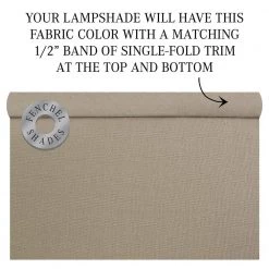 Fenchel Shades 12 in. Width x 8.25 in. Height Stone/Nickel Finish Empire Lamp Shade by FenchelShades.com -AMAX LIGHTING Shop nickel fenchelshades com lamp shades 5 12 9 w l sto 44 1000