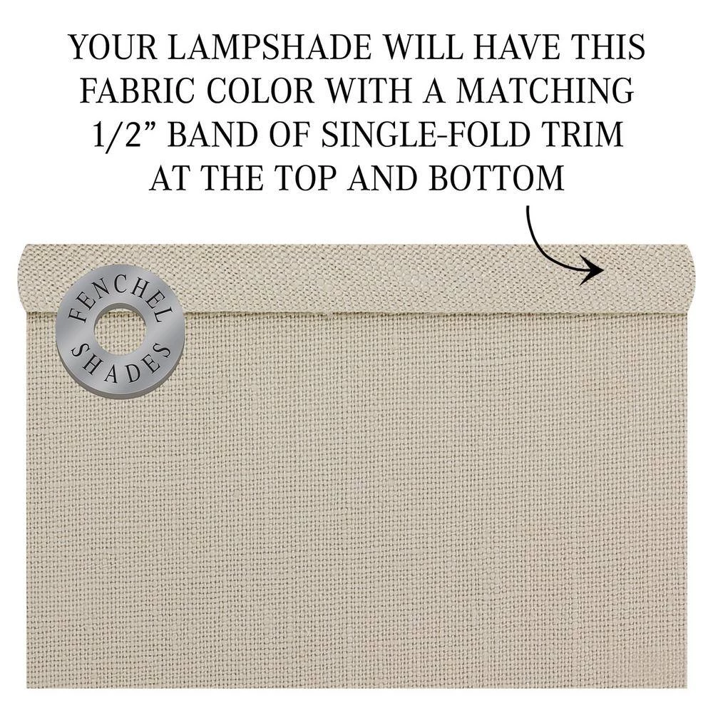12 in. Top Diameter x 13 in. Bottom Diameter x 12 in. Slant Designer Linen Natural Empire Lamp Shade by FenchelShades.com 7 12 in. Top Diameter x 13 in. Bottom Diameter x 12 in. Slant Designer Linen Natural Empire Lamp Shade by FenchelShades.com - Image 5