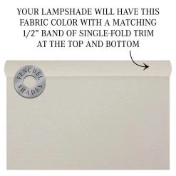 Fenchel Shades 14 in. Top Diameter x 15 in. Bottom Diameter x 15 in. Slant, Empire Lamp Shade - Linen Ivory by FenchelShades.com -AMAX LIGHTING Shop off white brass fenchelshades com lamp shades 14 15 15 wbr l ivo 44 1000