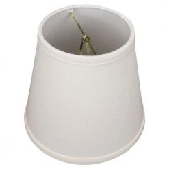 Fenchel Shades 5 in. Top Diameter x 8 in. Bottom Diameter x 7 in. Slant Empire Lamp Shade - Linen Cream by FenchelShades.com