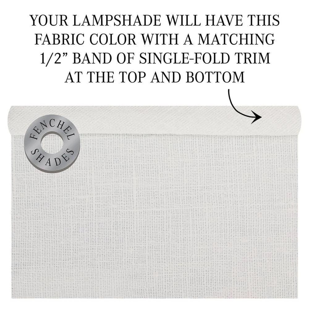 Fenchel Shades 5 in. Top Diameter x 9 in. Bottom Diameter x 7 in. Slant, Empire Lamp Shade - Designer Linen Off White by FenchelShades.com 7 Fenchel Shades 5 in. Top Diameter x 9 in. Bottom Diameter x 7 in. Slant, Empire Lamp Shade - Designer Linen Off White by FenchelShades.com - Image 5