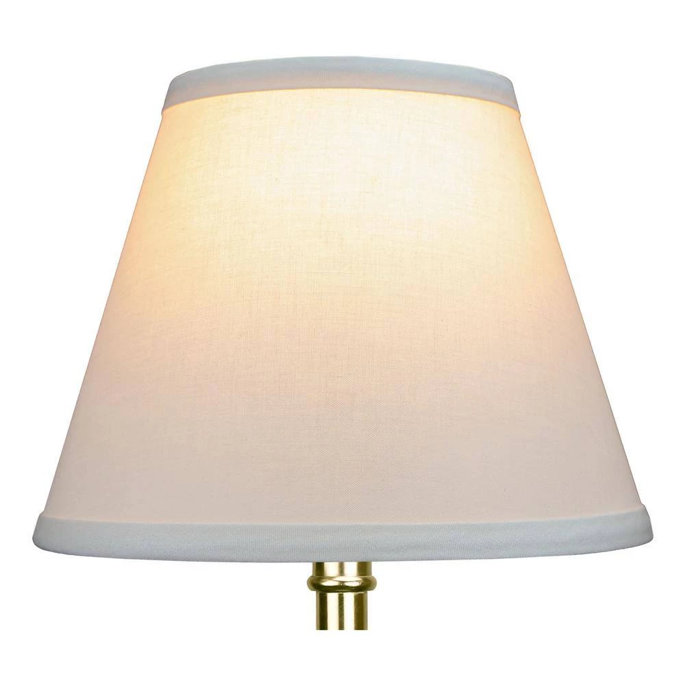 5 in. Top Diameter x 9 in. Bottom Diameter x 7 in. Slant Linen Ivory Empire Lamp Shade by FenchelShades.com 5 5 in. Top Diameter x 9 in. Bottom Diameter x 7 in. Slant Linen Ivory Empire Lamp Shade by FenchelShades.com - Image 3