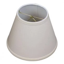 5 in. Top Diameter x 9 in. Bottom Diameter x 7 in. Slant Linen Ivory Empire Lamp Shade by FenchelShades.com
