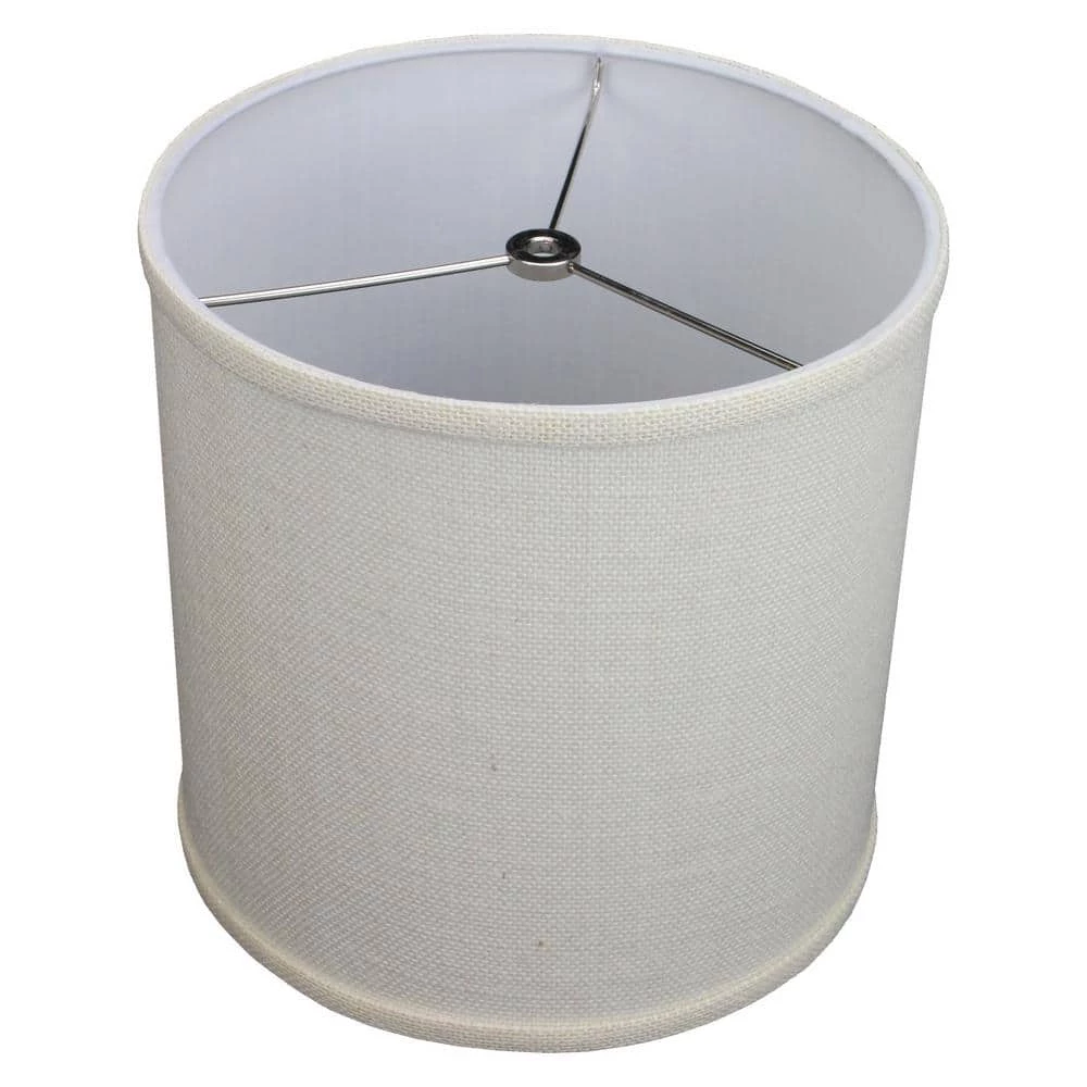 10 in. Top Diameter x 10 in. H x 10 in. Bottom Diameter Burlap Off White Drum Lamp Shade by FenchelShades.com 3 10 in. Top Diameter x 10 in. H x 10 in. Bottom Diameter Burlap Off White Drum Lamp Shade by FenchelShades.com