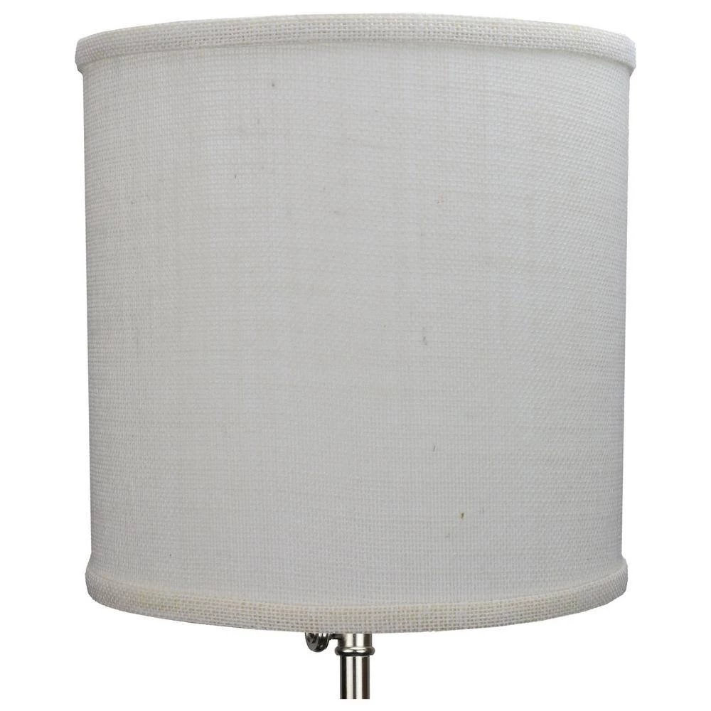 10 in. Top Diameter x 10 in. H x 10 in. Bottom Diameter Burlap Off White Drum Lamp Shade by FenchelShades.com 4 10 in. Top Diameter x 10 in. H x 10 in. Bottom Diameter Burlap Off White Drum Lamp Shade by FenchelShades.com - Image 2