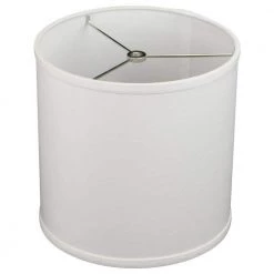 10 in. Top Diameter x 10 in. H x 10 in. Bottom Diameter Designer Linen Off White Drum Lamp Shade by FenchelShades.com
