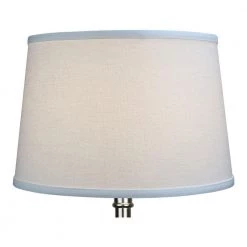 Fenchel Shades 13 in. Top Diameter x 15 in. Bottom Diameter x 10 in. Slant Empire Lamp Shade - Designer Linen Off White by FenchelShades.com -AMAX LIGHTING Shop off white nickel fenchelshades com lamp shades 13 15 10 w dl off 4f 1000