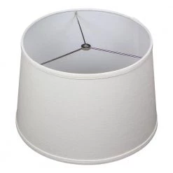 Fenchel Shades 13 in. Top Diameter x 15 in. Bottom Diameter x 10 in. Slant Empire Lamp Shade - Designer Linen Off White by FenchelShades.com
