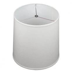 Fenchel Shades 13 in. Top Diameter x 15 in. Bottom Diameter x 15 in. Slant Empire Lamp Shade - Designer Linen Off White by FenchelShades.com