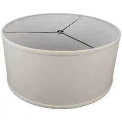 17 in. W x 8 in. H Cream/Nickel Hardware Drum Lamp Shade by FenchelShades.com