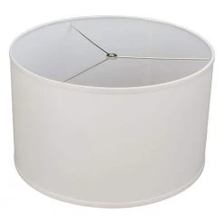 18 in. Top Diameter x 18 in. Bottom Diameter x 11 in. H Linen Cream Drum Lamp Shade by FenchelShades.com