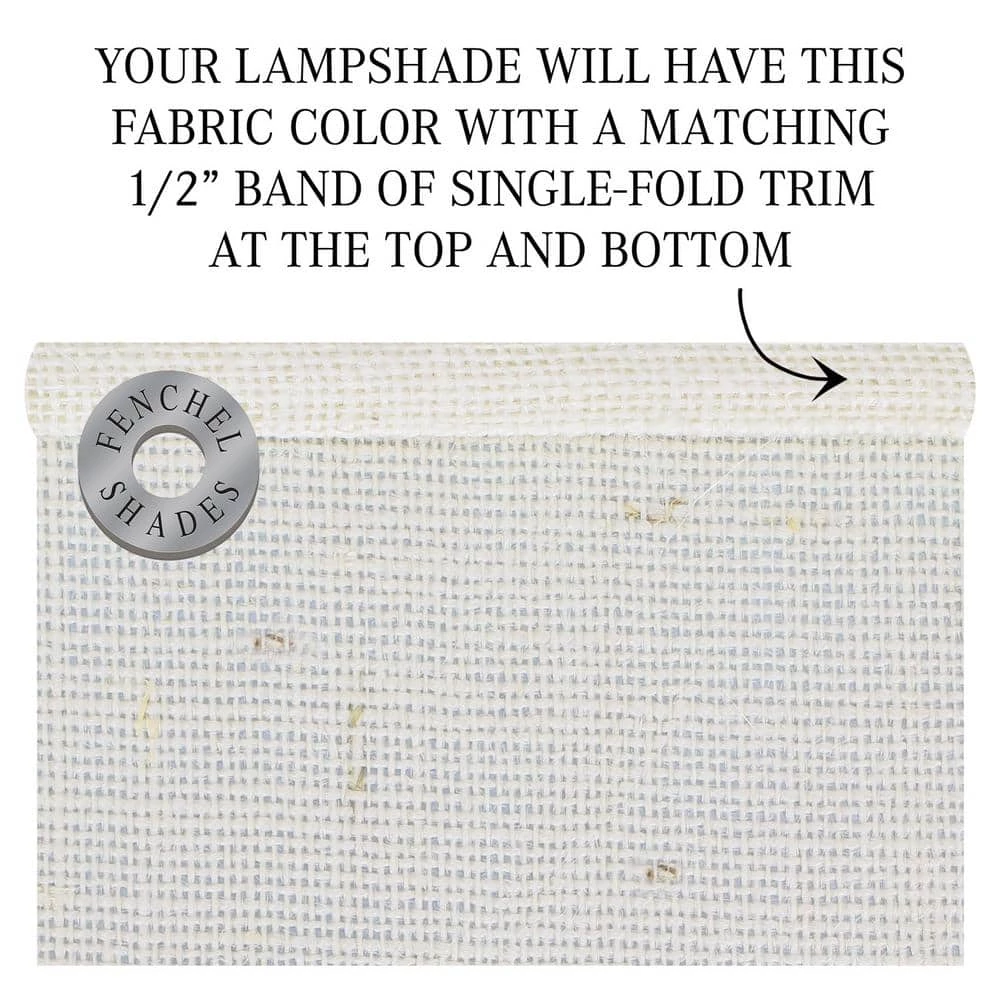 18 in. Top Diameter x 18 in. Bottom Diameter x 12 in. H Burlap Off White Drum Lamp Shade by FenchelShades.com 7 18 in. Top Diameter x 18 in. Bottom Diameter x 12 in. H Burlap Off White Drum Lamp Shade by FenchelShades.com - Image 5