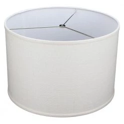18 in. Top Diameter x 18 in. Bottom Diameter x 12 in. H Burlap Off White Drum Lamp Shade by FenchelShades.com