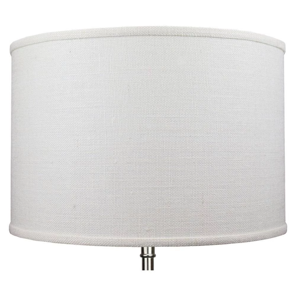 18 in. Top Diameter x 18 in. Bottom Diameter x 12 in. H Burlap Off White Drum Lamp Shade by FenchelShades.com 4 18 in. Top Diameter x 18 in. Bottom Diameter x 12 in. H Burlap Off White Drum Lamp Shade by FenchelShades.com - Image 2
