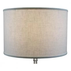 Fenchel Shades 18 in. Top Dia x 18 in. Bottom Dia x 12 in. H Designer Linen Off White Drum Lamp Shade by FenchelShades.com -AMAX LIGHTING Shop off white nickel fenchelshades com lamp shades 18 18 12 w dl off 4f 1000