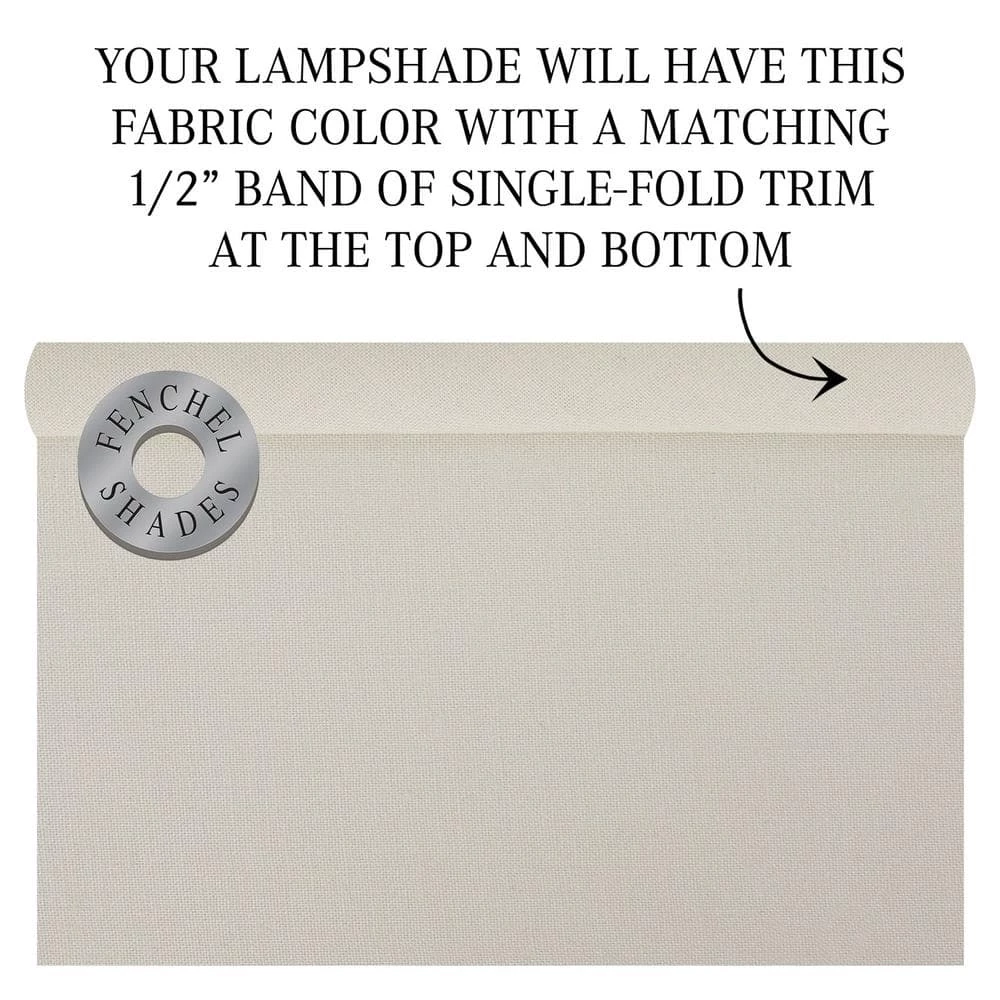 Fenchel Shades 18 in. Top Diameter x 18 in. Bottom Diameter x 12 in. Height Drum Lamp Shade - Linen Ivory by FenchelShades.com 7 Fenchel Shades 18 in. Top Diameter x 18 in. Bottom Diameter x 12 in. Height Drum Lamp Shade - Linen Ivory by FenchelShades.com - Image 5