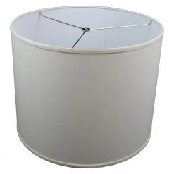 Fenchel Shades 18 in. Top Diameter x 18 in. Bottom Diameter x 14 in. Height, Drum Lamp Shade - Linen Cream by FenchelShades.com