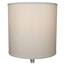Fenchel Shades 18 in. Top Diameter x 18 in. Bottom Diameter x 18 in. Height Drum Lamp Shade - Linen Cream by FenchelShades.com -AMAX LIGHTING Shop off white nickel fenchelshades com lamp shades 18 18 18 w l cre 4f 1000