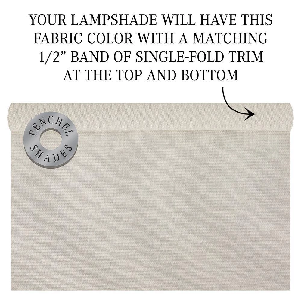 Fenchel Shades 18 in. Top Diameter x 18 in. Bottom Diameter x 18 in. Height Drum Lamp Shade - Linen Ivory by FenchelShades.com 7 Fenchel Shades 18 in. Top Diameter x 18 in. Bottom Diameter x 18 in. Height Drum Lamp Shade - Linen Ivory by FenchelShades.com - Image 5