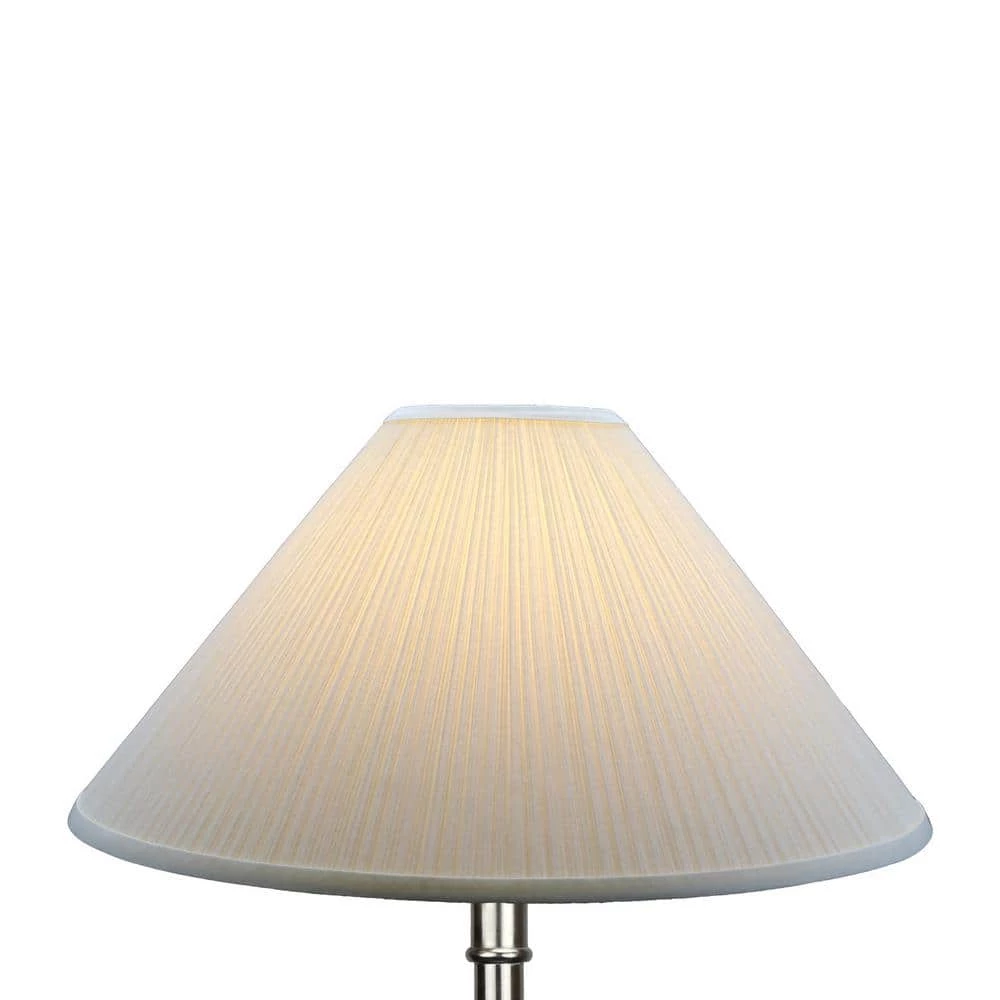 20 in. W x 9.5 in. H Cream/Nickel Pleated Mushroom Hardware Coolie Lamp Shade by FenchelShades.com 5 20 in. W x 9.5 in. H Cream/Nickel Pleated Mushroom Hardware Coolie Lamp Shade by FenchelShades.com - Image 3