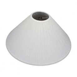 20 in. W x 9.5 in. H Cream/Nickel Pleated Mushroom Hardware Coolie Lamp Shade by FenchelShades.com
